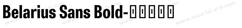 Belarius Sans Bold字体转换